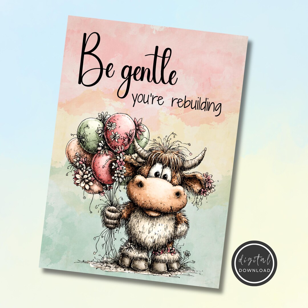 Get Well Soon Rabbit Get Well Soon Card | Printable Greeting Card | Cute Animal Design - Etsy