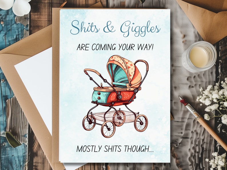 Printable Baby Shower Card – New Parents Gift (Digital Download) image 2