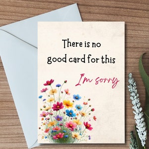Carte de deuil - Il n'y a pas de mots pour cela - Désolé pour votre perte - Une pensée pour vous - Carte de sympathie - Téléchargez la carte de voeux