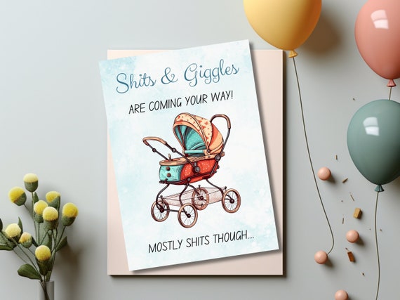 Printable Baby Shower Card – New Parents Gift (Digital Download)