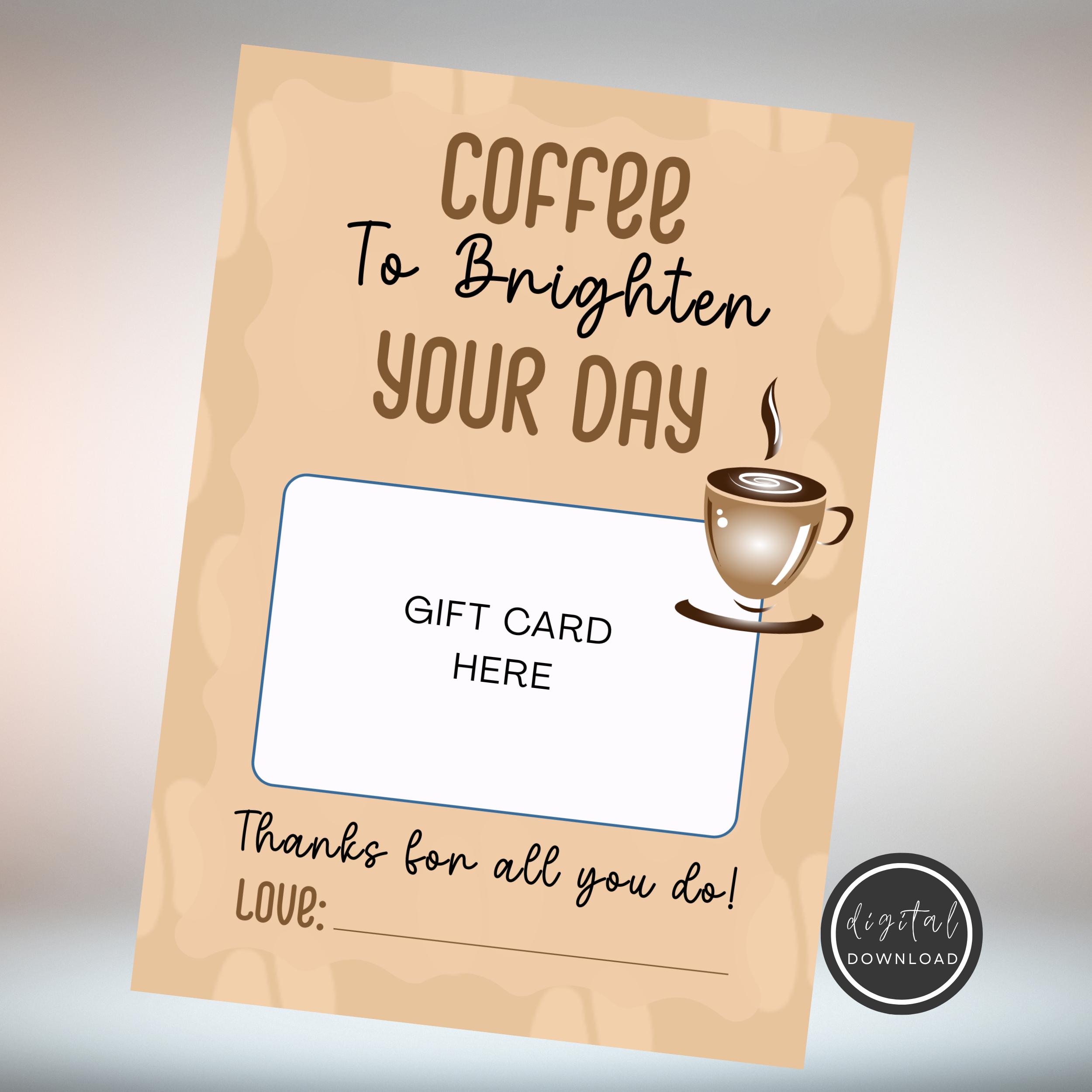 Porte-cartes café - Carte imprimable
