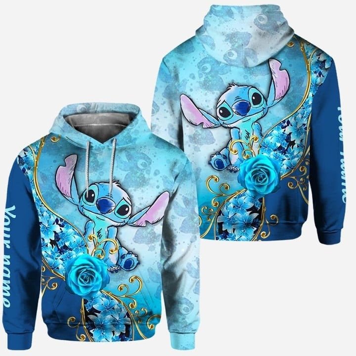 Discover Personalisierte Weihnachten Stitch Ohana Lieben Disneyland Lustig Cartoon 3D Hoodies