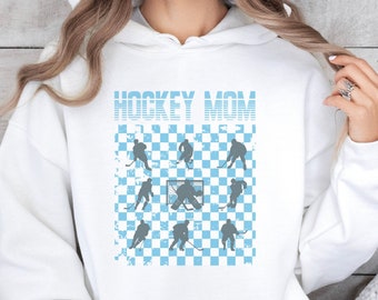 Sweatshirt hockeymoeder, retro oversized hoodie hockeymoeder, gamedag shirt cadeau voor moeder, sport moeder verjaardagscadeau voor haar, ijshockeycadeaus