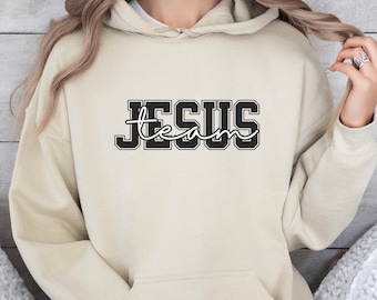 Cozy Jesus Hoodie, Jesus Christian Sweatshirt, Christian Streetwear Jesus Shirt, Christian Merch Birthday Gift, Faith Christian Gift for Her