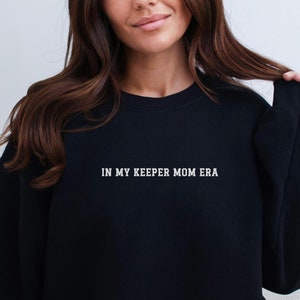 In My Soccer Mom Era Sweatshirt, Cozy Game Day Keeper Mom Shirt Gift for Her, Cute Minimalist Sports Mom Birthday Gift
