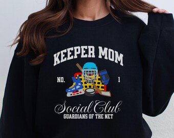 Personalized Social Club Soccer Mom Sweatshirt, Custom Game Day Keeper Mom Shirt, Cozy Sports Mom Hoodie Birthday Gift for Mom