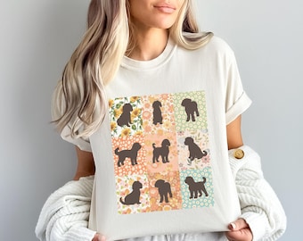 Camiseta fofa para mamãe de Goldendoodle da Comfort Colors® com estampa floral, presente perfeito para amantes de cachorros, presente de aniversário para ela.