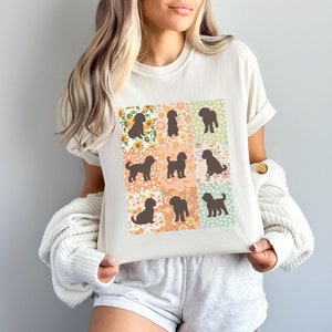 Cute Goldendoodle Comfort Colors® Floral Dog Mom Tshirt, Doodle Gifts for Dog Lovers, Birthday Gift for Her