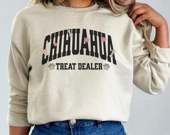 Grappige chihuahua-hond moeder sweatshirt, schattig chihuahua-shirt, cadeaus voor hondenliefhebbers, nieuwe puppy hond eigenaar hoodie, gezellige verjaardagscadeau voor haar