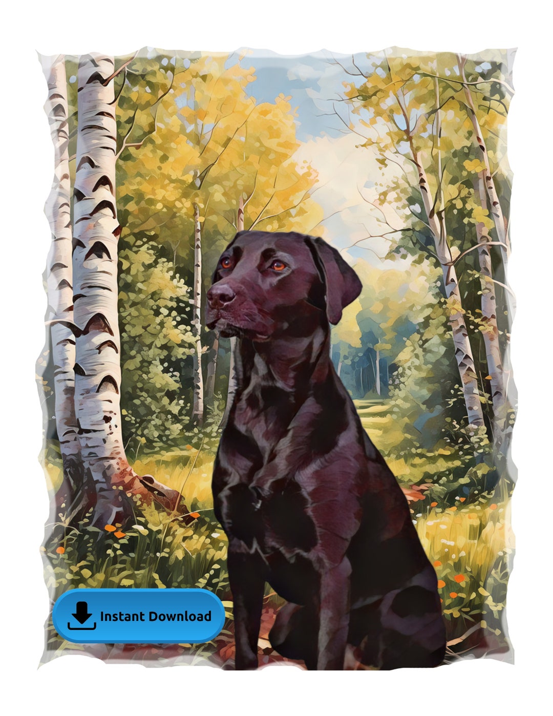 Labrador Picture, Labrador Wall Art, Labrador Gift Item, Digital Download, Digital Dog Art