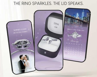 Lilac Save the Date Video, Animated Digital Wedding Invitation, Custom Made to Order