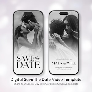Modèle réservez la date, cartes réservez la date, invitation vidéo réservez la date, réservez la date numérique, mariage réservez la date, faire-part de mariage