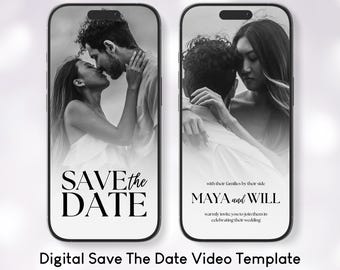 Save The Date Template, Save The Date Cards, Save The Date Video Invitation, Digital Save The Date,Save The Date Wedding,Invitations Wedding