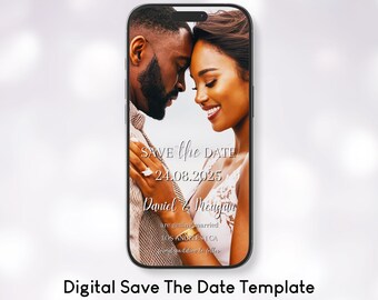 Digital Save the Date, Save the Date Digital, Wedding Invitation Digital, Online Save The Date, Canva Save The Date Template