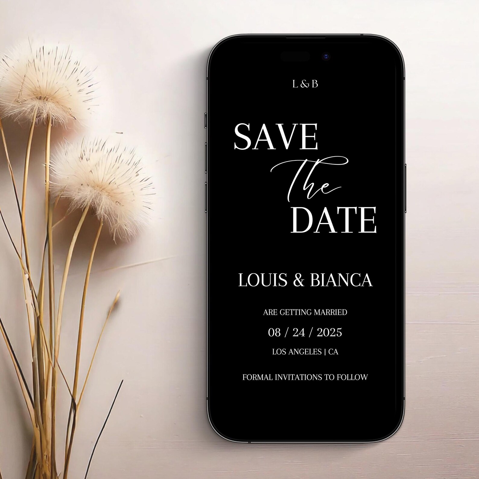 Save the Date Template, Animated Save the Date Evite, Digital Invite