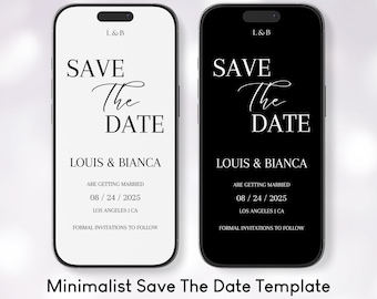 Minimalist Save The Date, Save The Date Digital, Minimalistic Save The Date, Save The Date Digital, Save The Date Video, Wedding Invitations