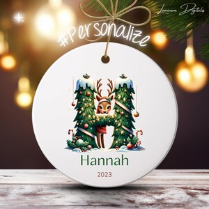 Letter Name Ornament - 2023 Family Ornament - Custom Initial Ornament - Personalized - Christmas gift - Family Keepsake - Monogram Ornament