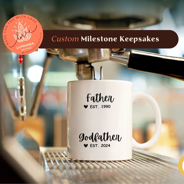 Father to Godfather New Chapter Mug - Honoring the Bond, Custom Role Gift, New Beginnings Mug, Chapter Keepsake, 00113