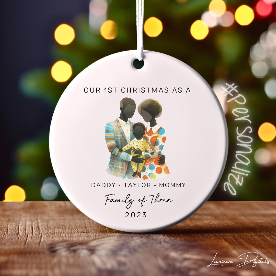 Family Of Three Christmas Ornaments 