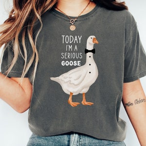 Silly Goose Shirt Serious Goose Funny Shirt Goose Shirt Best Friend Gift Comfort Colors Tshirt Goose Bumps Tee Aesthetic Retro Shirt