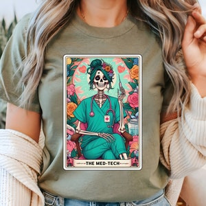 The Med Tech Tarot Card Shirt Medication Aide Shirt CMA Tshirt Gift For For Med Tech Medication Tech Tshirts Certified Med Tech Funny Tee