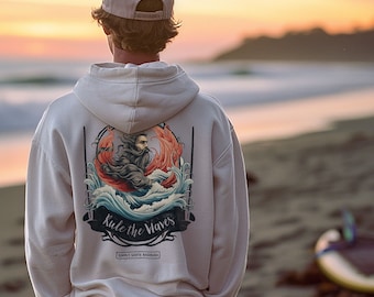 Santa Barbara Hoodie: Rule The Waves Surfer Graphic