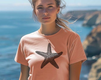 Starfish Santa Barbara - Modern Simply Santa Barbara Short Sleeve T-shirt