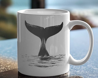 Mug queue de baleine Santa Barbara : tasse à café côtière en céramique