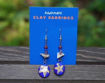 Fairy Trinket Clay Earrings: Cottagecore Whimsigoth Charm Jewelry