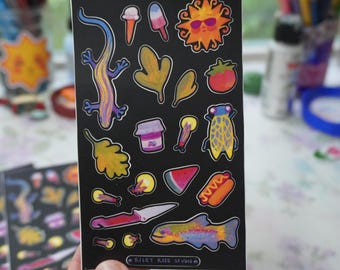 Outdoorsy Whimsy Sticker Sheet: Waterproof Vinyl Stickers, Cottagecore Journaling