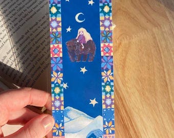 Sweetpea and Bear Bookmark: Handmade Folk Art Reading Accessory
