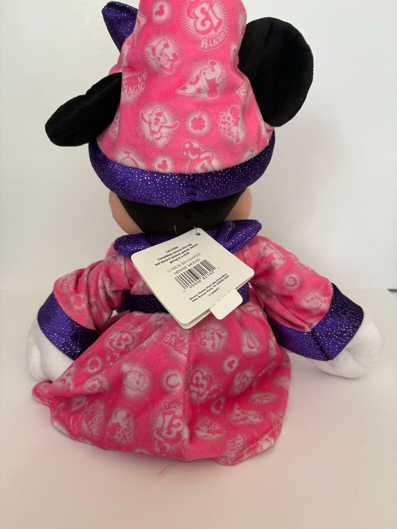 Peluche de Minnie Mouse de Disney Parks 2013 Aprendiz de brujo 12 pulgadas Nuevo con etiqueta imagen 3