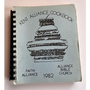 Vintage Church Cookbook Kent Alliance 1982  Good Condition