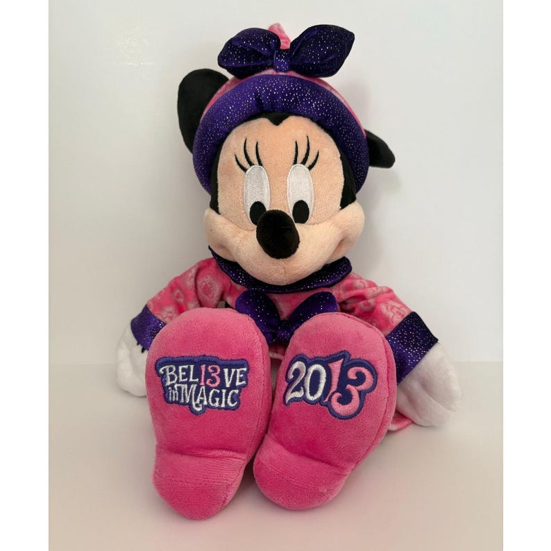 Peluche de Minnie Mouse de Disney Parks 2013 Aprendiz de brujo 12 pulgadas Nuevo con etiqueta imagen 1