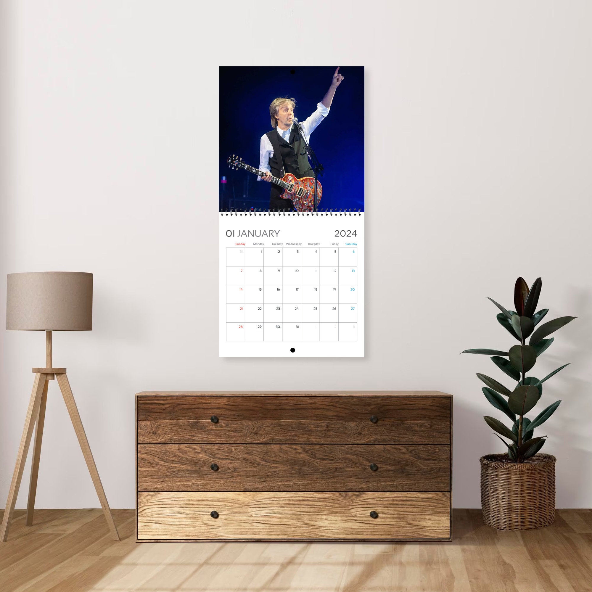 Paul McCart.ney Calendar 2024 Celebrity Calendar 2024 sold by Rhody