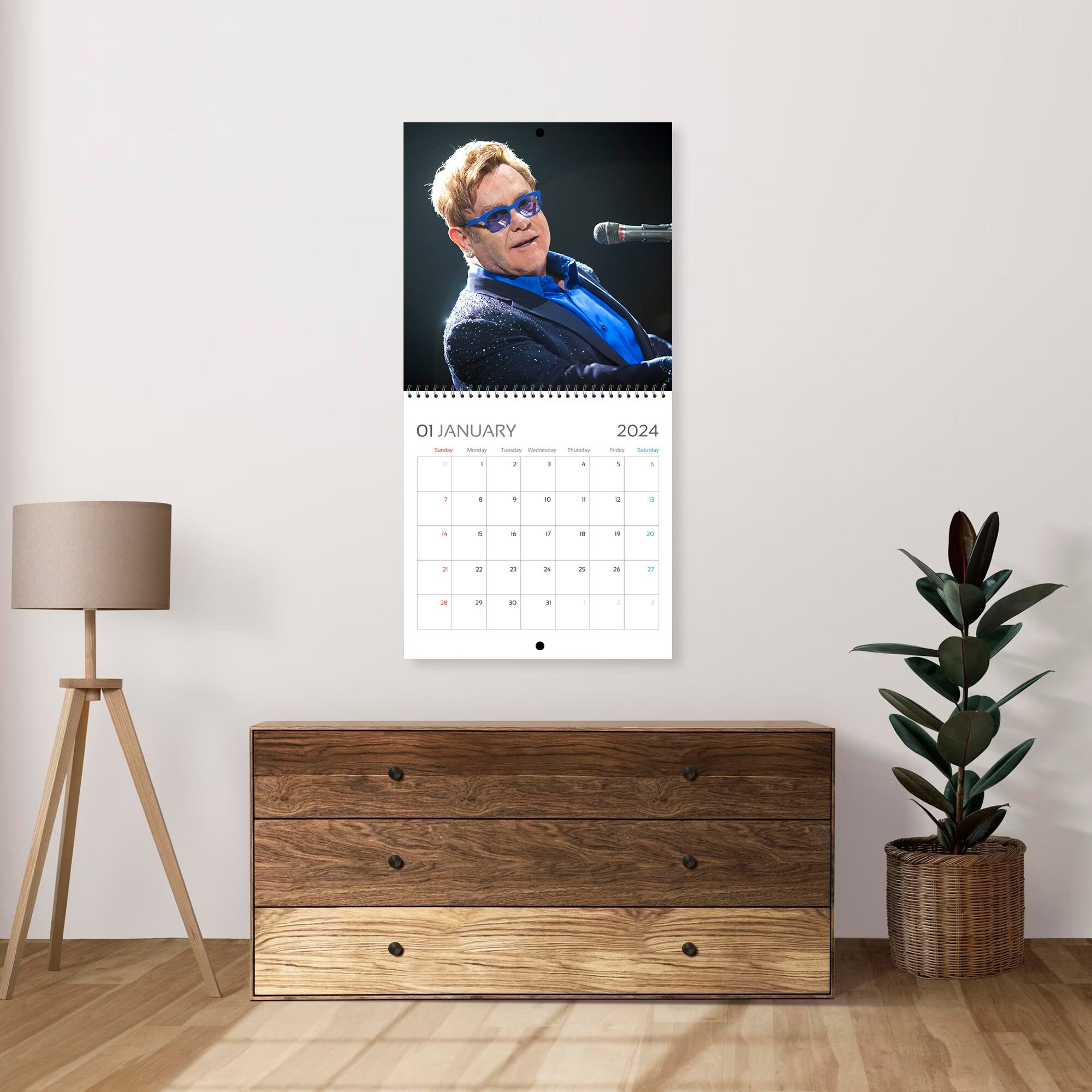 Elton John Calendar 2024 Celebrity Calendar 2024 sold by Jill Rea SKU
