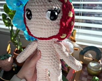 Strawberry Angel Baby Crochet Plushie