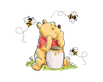60 classic winnie the pooh Bear Digital Clipart bundle, pooh tigger piglet  Png Honey Bear Png, Cartoon Bear Png pooh friends customizable