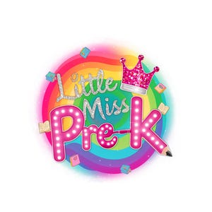 Little Miss Pre-K PNG: Back to School Sublimation Design (Digital Download)