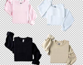 Gildan 18000 Sweatshirt Mockup: Flat Lay, Folded (PNG Digital Download)