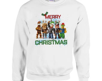 Roblox Merry Christmas Sweatshirt | Cotton-Blend Holiday Crewneck