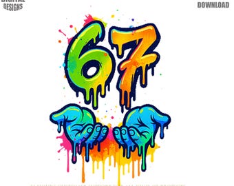 67 sei sette meme design alla moda bundle multicolore download digitale png sublimazione sfondo trasparente