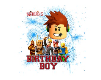 Personalized Roblox Birthday Boy PNG, Video Game Party (Digital Download)