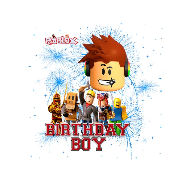 Roblox Birthday Shirt Editable Etsy