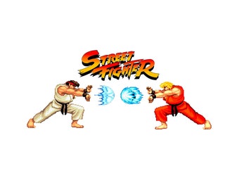 Street Fighter PNG Bundle: Ryu & Ken, Martial Arts Designs (Digital Download