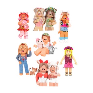 12 roblox girls png  clipart Digital Download. Set of Exclusive High-Resolution images bundle 5 png instant download printable