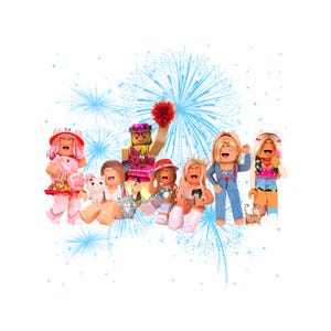 Roblox gilrs png  roblox girls friends png svg Bundle, roblox birthday gilr png bundle of 5 designs digital files instant download