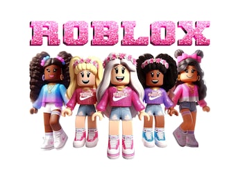 Roblox Girls PNG Clipart: 5 Designs, Printable Graphics (Digital Download)