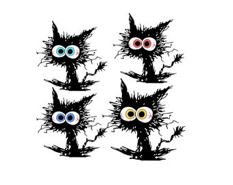 Funny Black Cat SVG PNG: Sarcastic Coffee Mug Design (Digital Download)