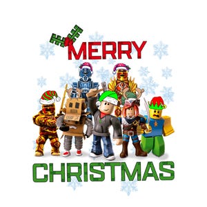 Imágenes prediseñadas de sublimación de Roblox de Navidad, imágenes prediseñadas de Roblox de Feliz Navidad, imágenes prediseñadas de Roblox de Carisma, imágenes prediseñadas de Roblox de 5 diseños
